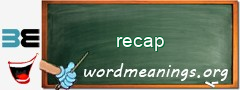 WordMeaning blackboard for recap